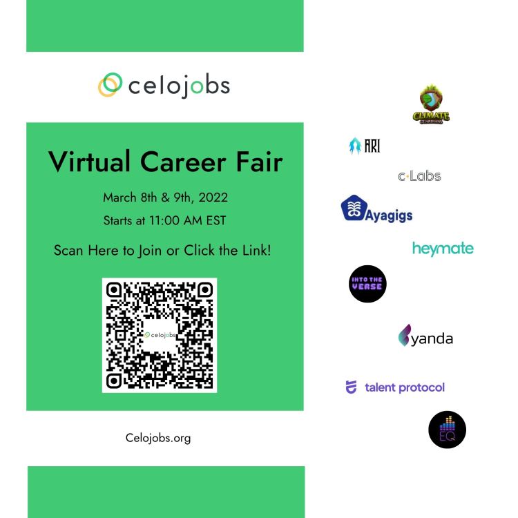 Celojobs x ARIgallery Virtual Career Fair QR Flyer